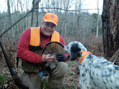 grouse hunting with dog